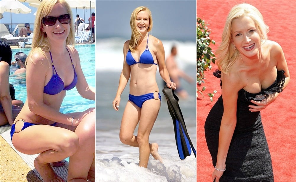 Angela Kinsey Sex Bikini Body With Side Boobs