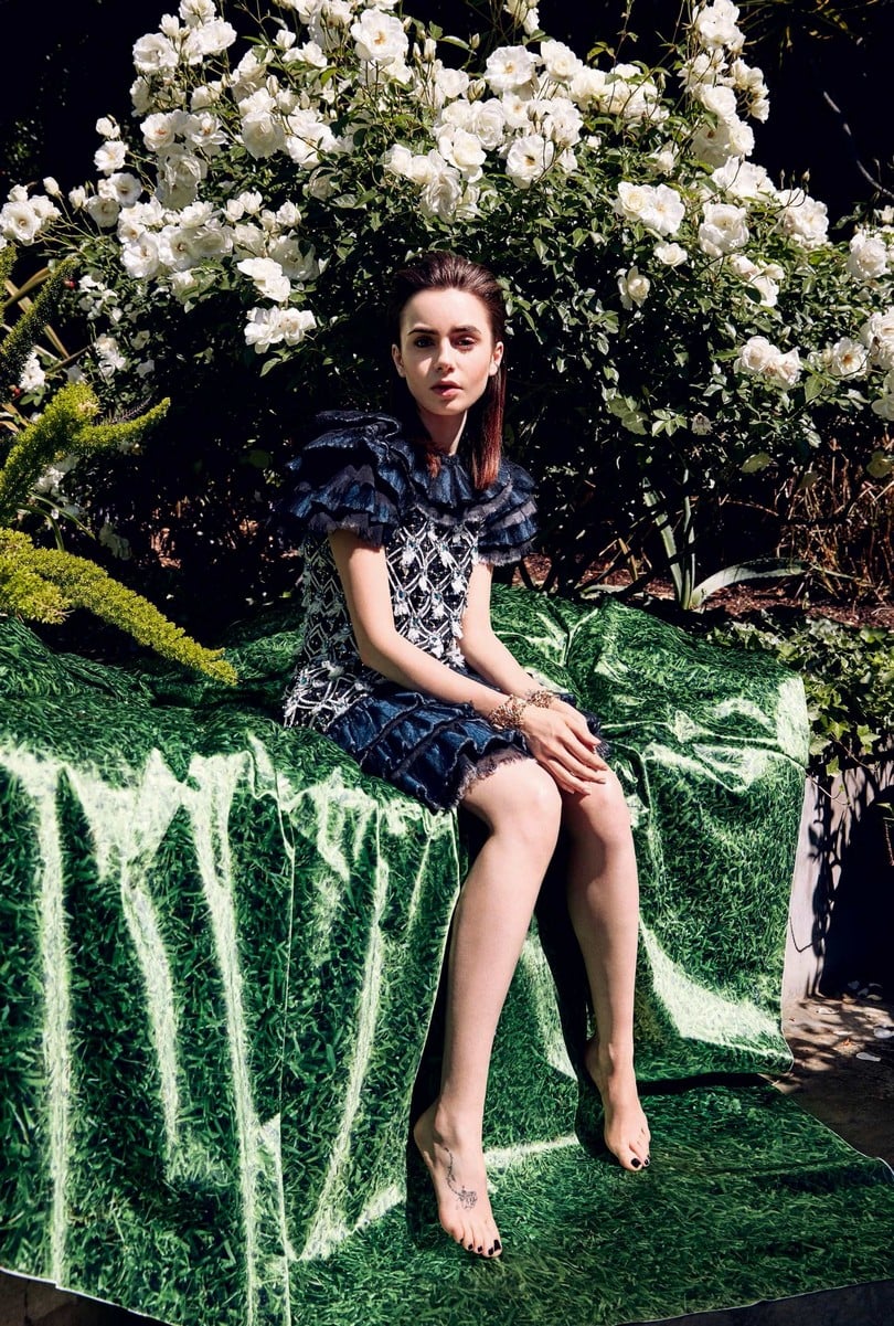 Lily Collins feet pics 1